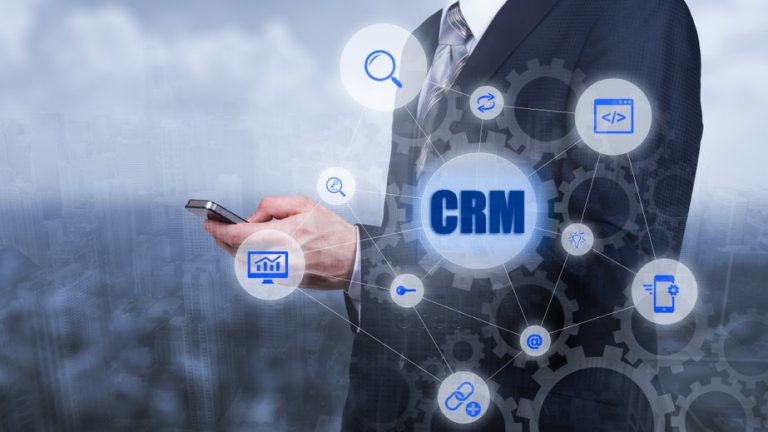 CRM Customer Relationship Management Business Internet Techology Concept.