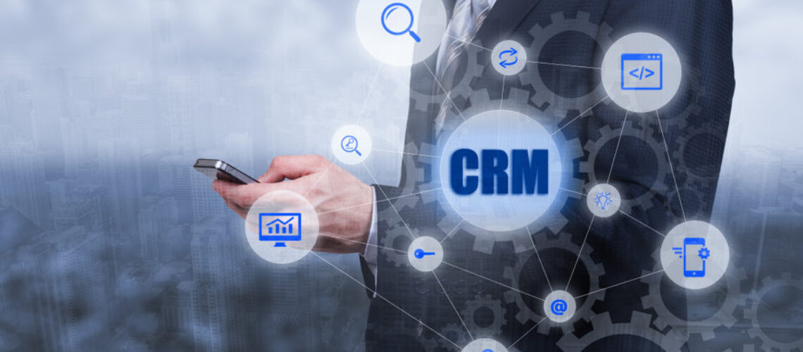 CRM Customer Relationship Management Business Internet Techology Concept.